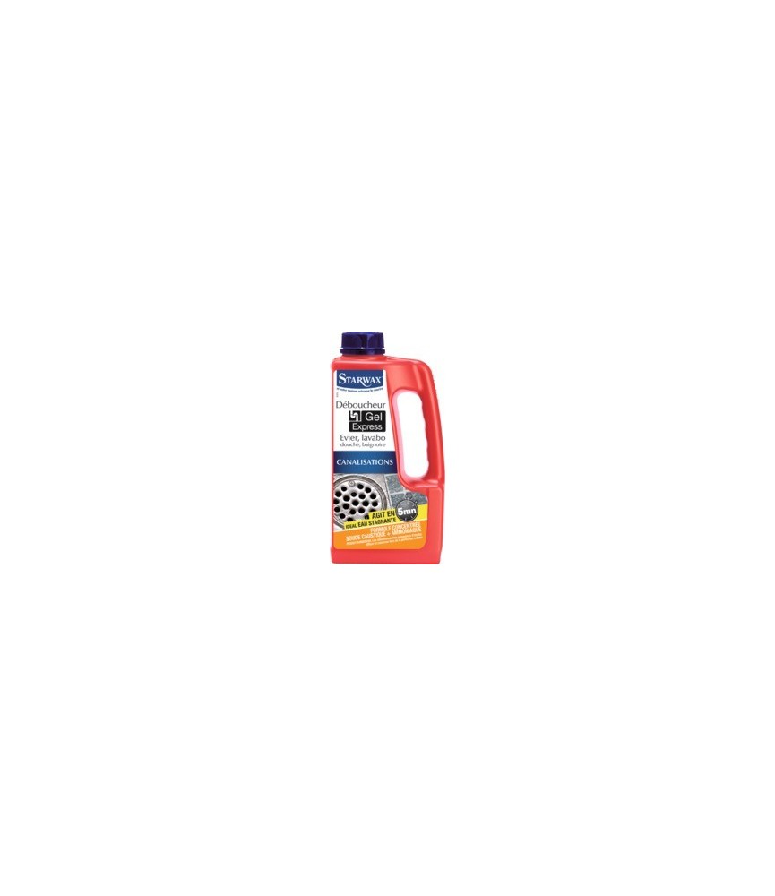 Déboucheur gel express 5mn cuisine salle de bain 1L