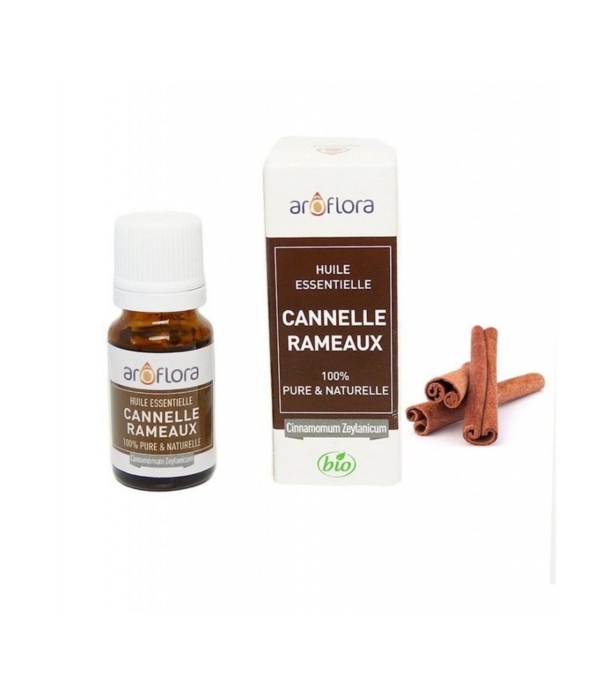 Huile essentielle BIO de Cannelle Rameau 100% pure et naturelle -10 ml - AROFLORA