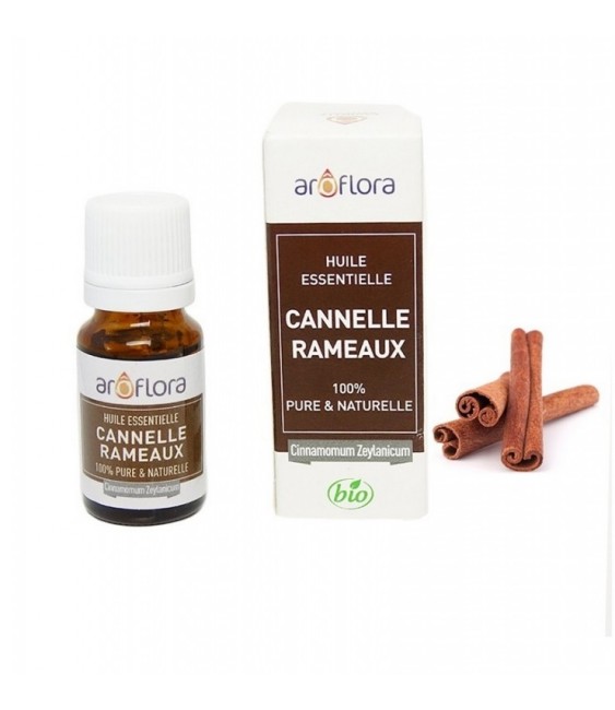 Huile essentielle BIO de Cannelle Rameau 100% pure et naturelle -10 ml - AROFLORA
