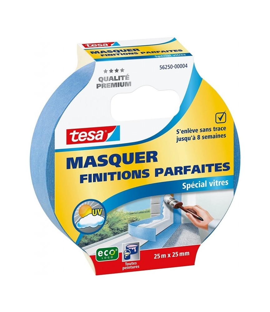 Adhésif de masquage Spécial vitre - 25 m x 25 mm - TESA