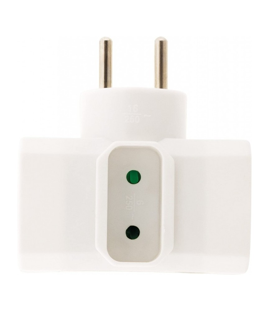 Fiche triplite - 2P + T - 16 A - Blanc - ZENITECH
