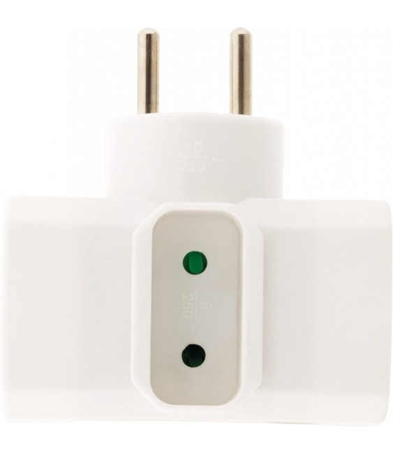 Fiche triplite - 2P + T - 16 A - Blanc - ZENITECH