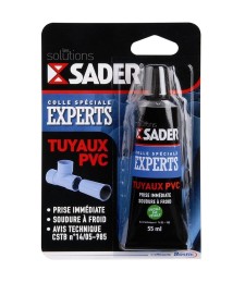 Colle pour raccords et tuyaux PVC - 55 ml - SADER