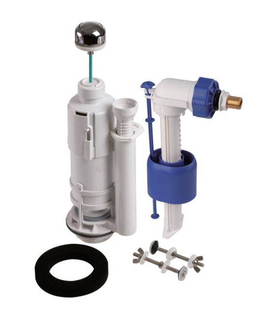 Mécanisme chasse d'eau et robinet - Kit 270 - Poussoir simple débit