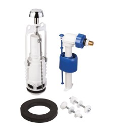 Mécanisme chasse d'eau et robinet - Kit 467 - Poussoir simple débit