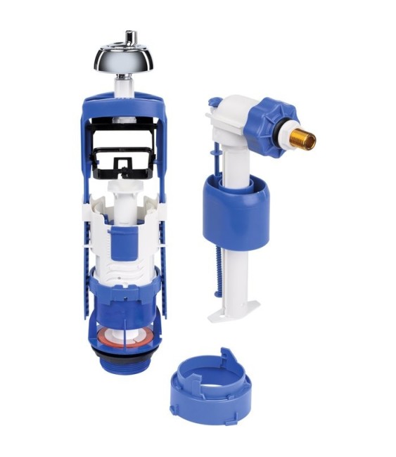 Mécanisme chasse d'eau et robinet - Kit rénovation - Clip'Easy - Double débit