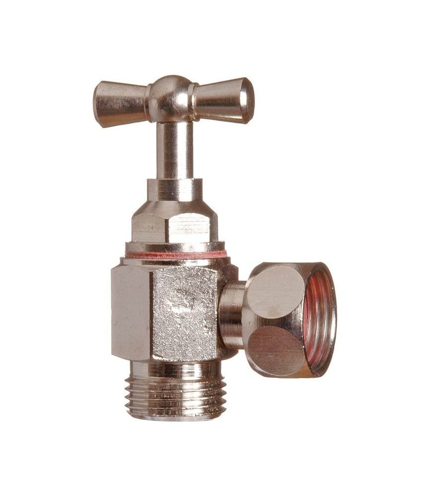 Robinet équerre à potence blanchi - MF 3/8"- sans presse étoupe Robinet équerre à potence blanchi - MF 3/8"- sans presse étoupe