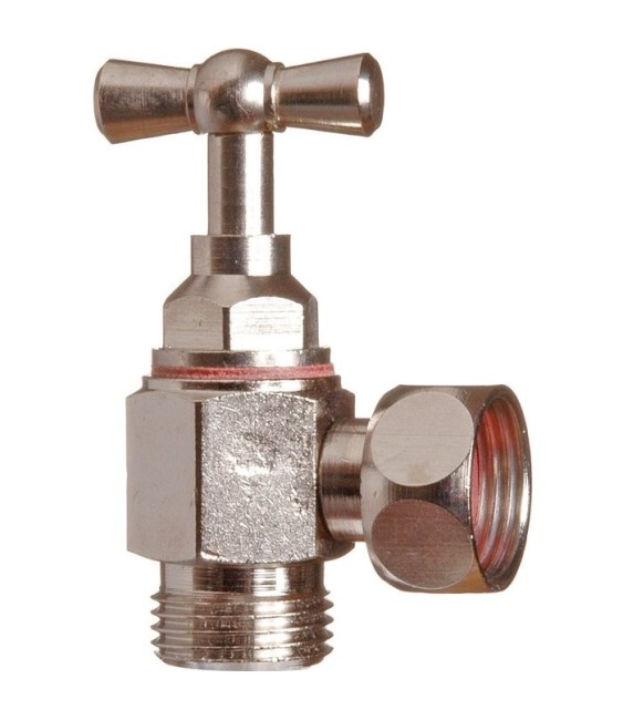 Robinet équerre à potence blanchi - MF 3/8"- sans presse étoupe