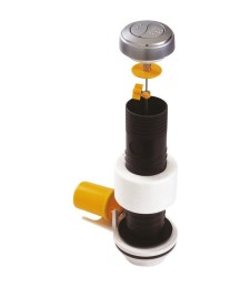 Mécanisme chasse d'eau - À bouton poussoir - NF - 6200 - Double débit - CLARA