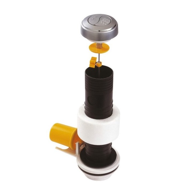 Mécanisme chasse d'eau - À bouton poussoir - NF - 6200 - Double débit - CLARA