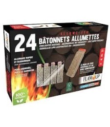 Allume-Feu 24 Bâtonnets Allumettes 100% Naturel