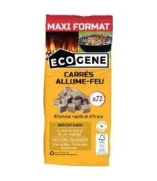 Allume-feux écologiques - 72 cubes Origine Végétale - ECOGENE