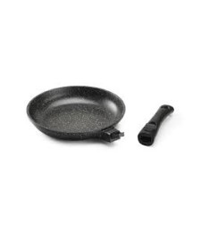 Poêle façon pierre - Manche amovible - 32 cm - PRADEL