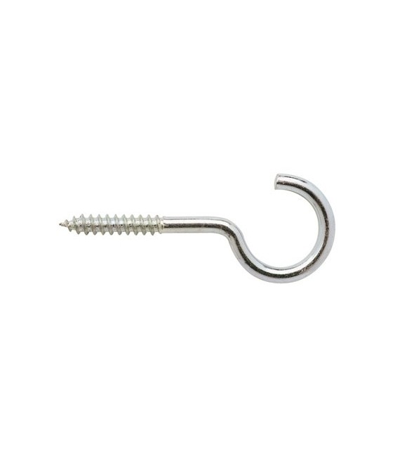 Crochet Ouvert - Acier zingué - 4.5 x 35 mm - Lot de 100