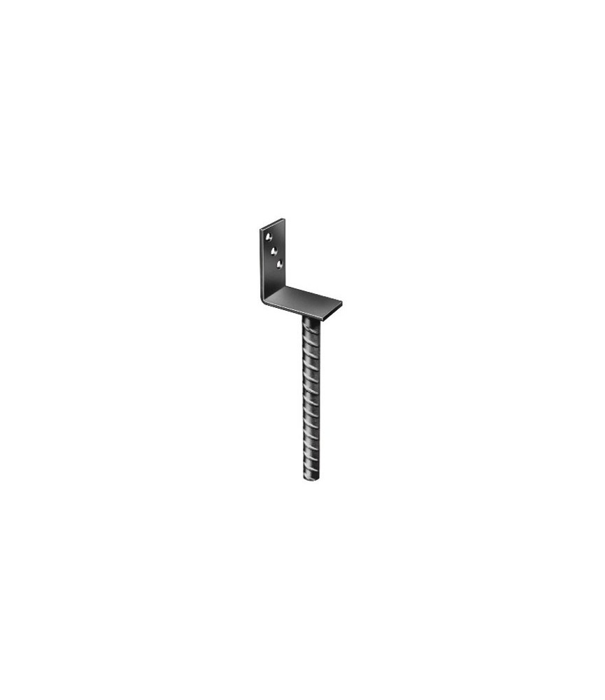 Ancre de poteau en L - 80 x 100 x 200 mm - GAH ALBERTS