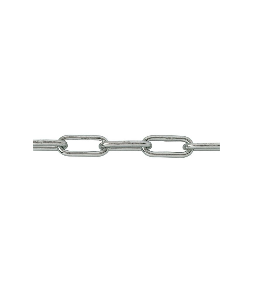 Bobine chaîne soudée droite maille longue 25 m - 2.5 mm