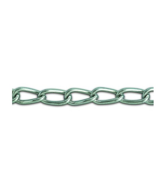 Bobine chaîne torse de 25 m Acier zingué - 6 mm