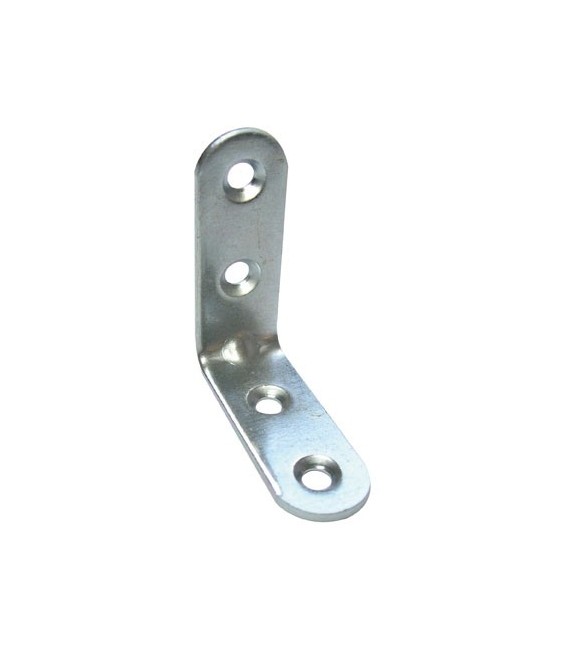 Équerre de chaise bout rond - 40 x 40 mm - Lot de 4 - PVM