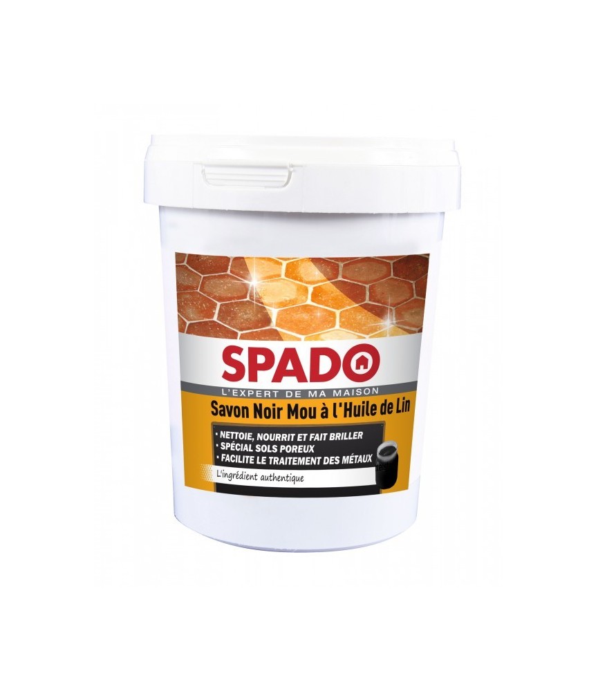 Savon noir à l'huile de lin - Sols poreux - 1 kg - SPADO Savon noir à l'huile de lin - Sols poreux - 1 kg - SPADO