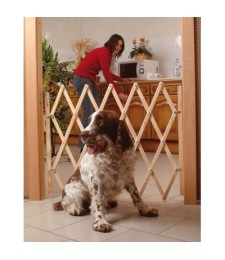 Barrière de sécurité - Accordéon - Bois naturel