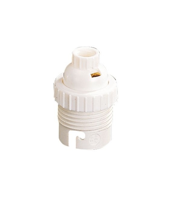 Douille B22 en nylon avec passage de fil - Simple Bague 10 mm - L'EBENOID