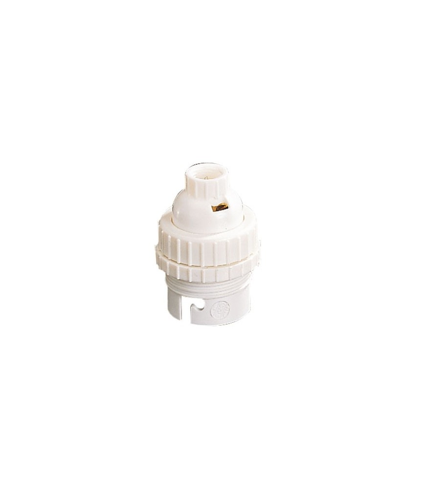 Douille B22 en nylon avec passage de fil - Double Bague 10 mm - L'EBENOID