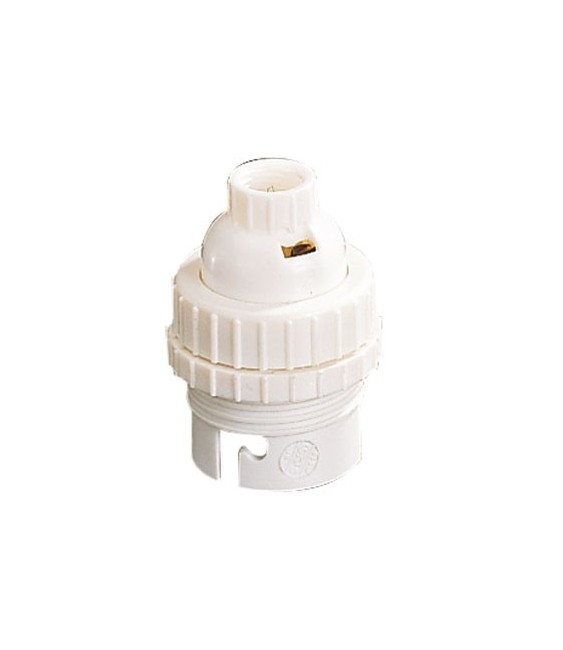 Douille B22 en nylon avec passage de fil - Double Bague 10 mm - L'EBENOID