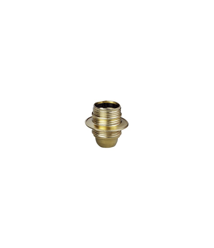 Douille E27 filetée 2 bagues - Acier laitonné - 4A / 150 Watts - LEGRAND Douille E27 filetée 2 bagues - Acier laitonné - 4A / 150 Watts - LEGRAND