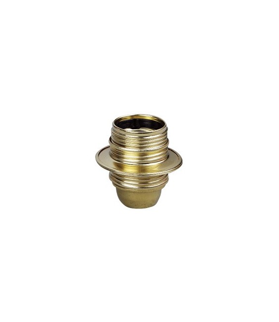 Douille E27 filetée 2 bagues - Acier laitonné - 4A / 150 Watts - LEGRAND