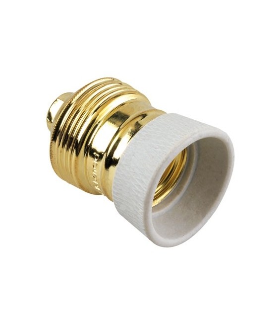 Douille E27 en laiton / porcelaine 150 Watts 10 mm - EBENOID
