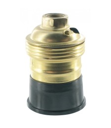 Douille E27 en laiton / backélite 150 Watts 10 mm - EBENOID