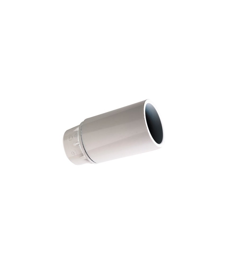 Douille lisse E14 en polyamide blanche - 10 mm Douille lisse E14 en polyamide blanche - 10 mm