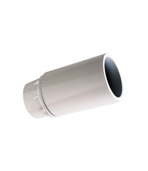 Douille lisse E14 en polyamide blanche - 10 mm