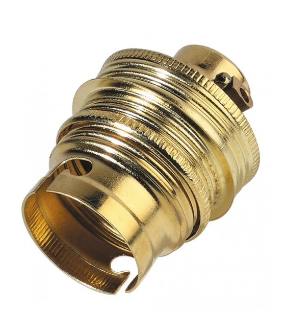 Douille B22 en laiton Double bague + passage fil -  11 mm - EBENOID