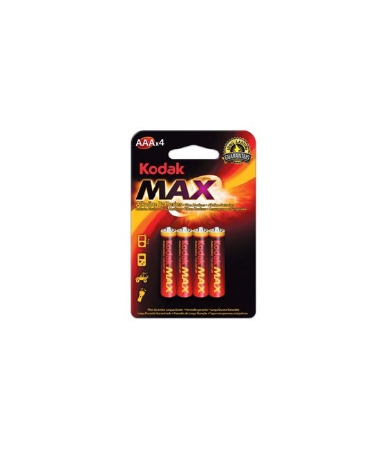 4 Piles LR03 - Gamme MAX Kodak