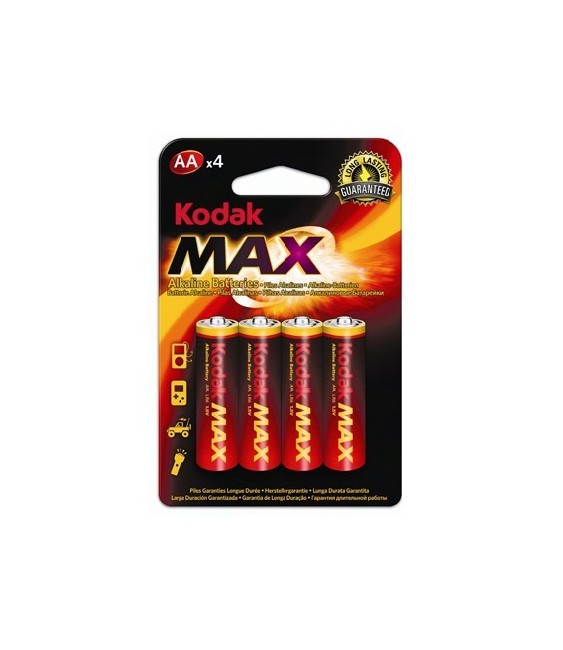 4 Piles LR6 - AA - Gamme MAX Kodak