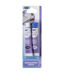 Pate pour réparation émail - 2 tubes de 20 Gr - GEB