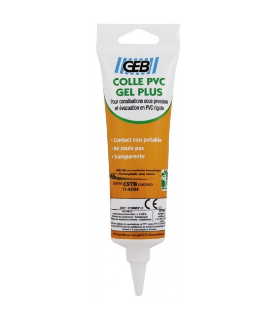 Colle PVC en gel pour canalisations - 125 ml - GEB
