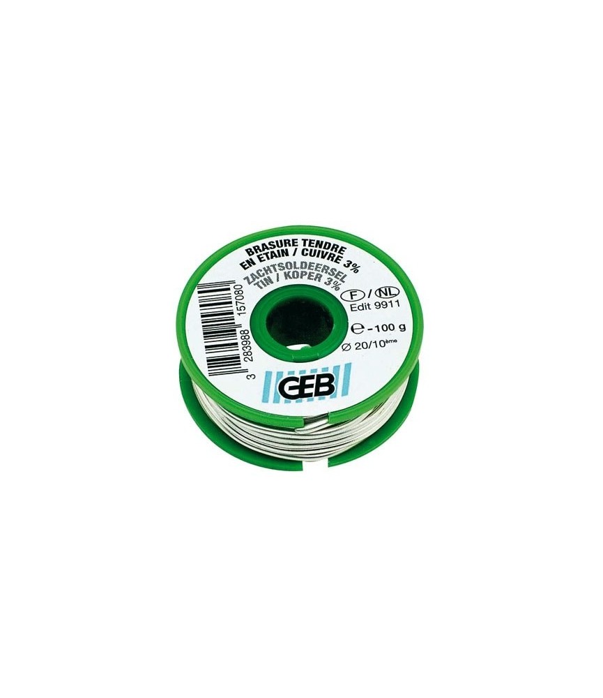 Bobine de fil étain / cuivre - 100 Gr - GEB