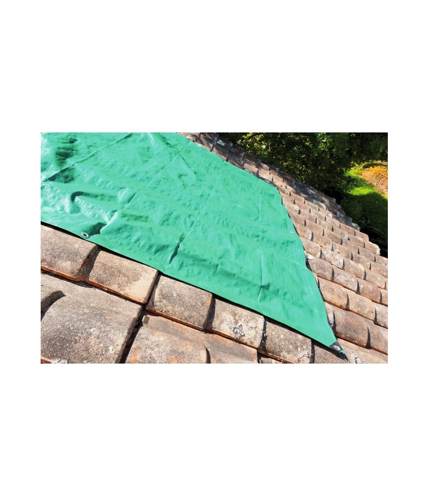 Bâche de protection professionnelle - 8 x 12 m - CAP VERT