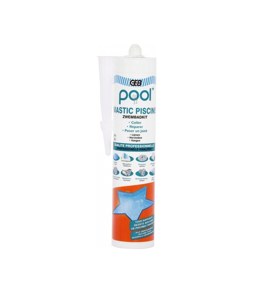 Mastic pour piscine de qualité professionnelle - 290 ml - POOL - GEB Mastic pour piscine de qualité professionnelle - 290 ml - POOL - GEB