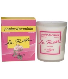 Bougie parfumée - Papier d' Arménie à la Rose