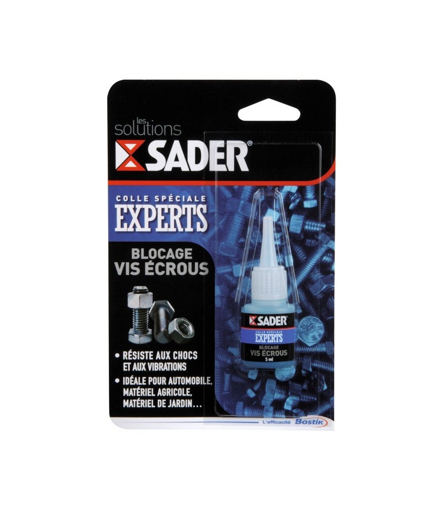 Colle blocage vis et écrous - 5 ml - SADER