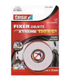 Ruban adhésif Fixer objets double face Xtrême Tesa - Largeur 19 mm - Longueur 1,5 m