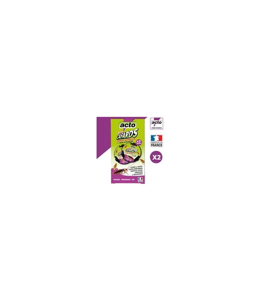 Boîte appât Anti-Cafards - Lot de 2 - ACTO Boîte appât Anti-Cafards - Lot de 2 - ACTO