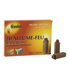 Allumes feux naturel - x 20 - FEUDOR