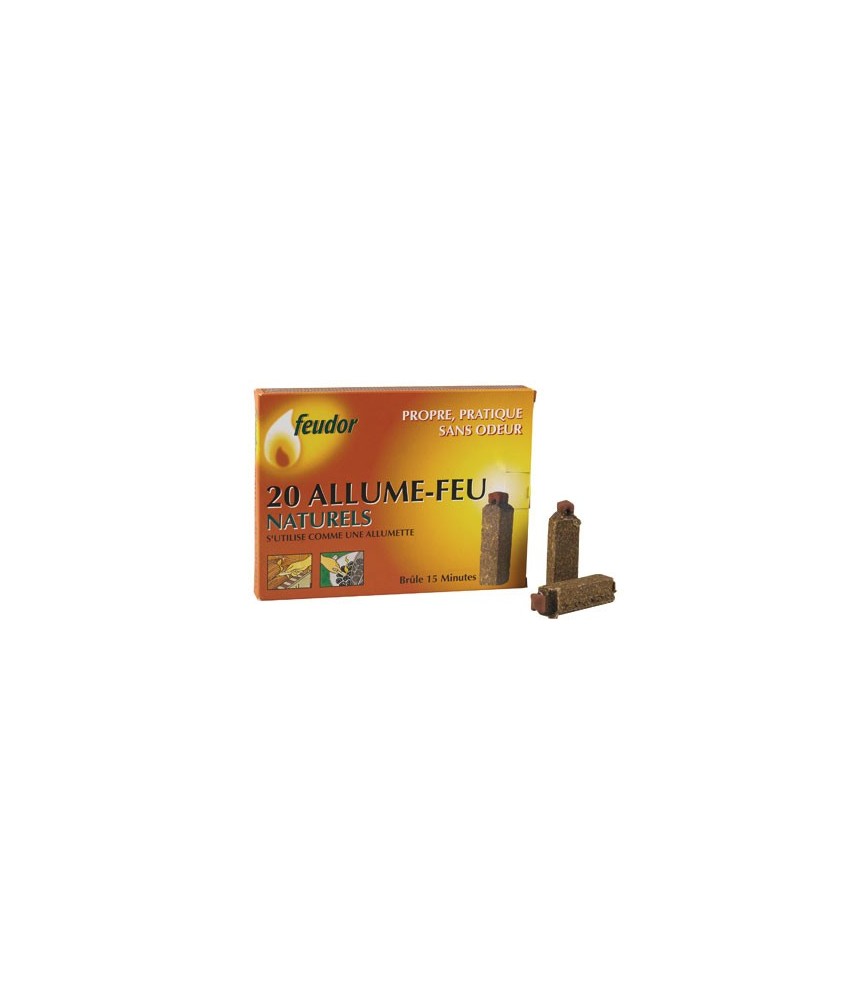 Allumes feux naturel - x 20 - FEUDOR Allumes feux naturel - x 20 - FEUDOR