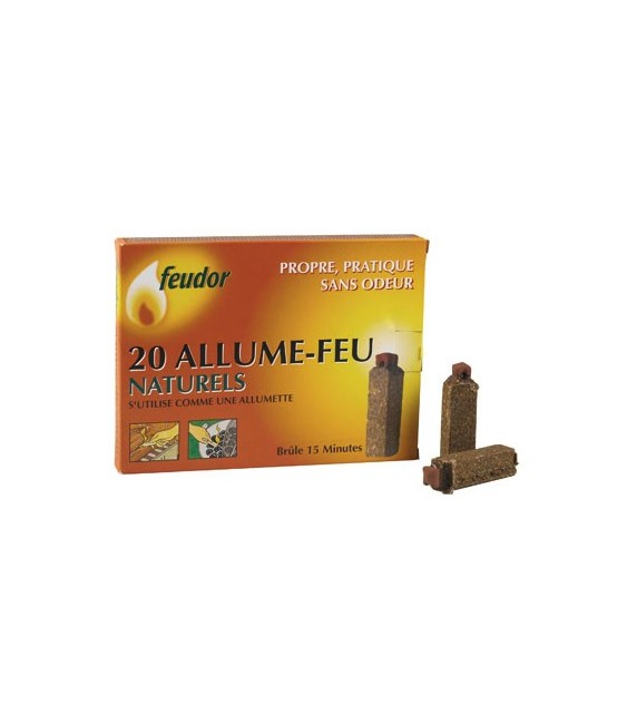 Allumes feux naturel - x 20 - FEUDOR