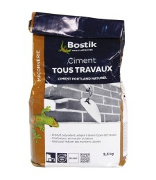 Ciment tous travaux Blanc - 2.5 Kg - BOSTIK