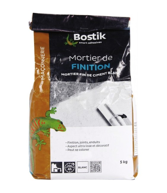 Mortier de finition blanc - 5 Kg - BOSTIK
